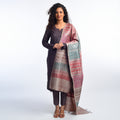 Parvat Handwoven Tussar Silk Dupatta - Gray Lilac