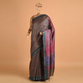 Parvat Handwoven Tussar Silk Saree - Burnt Grey