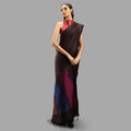 RAAG Ikat Handwoven Silk Saree - coffee