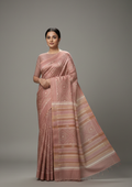 IKAT Masterpiece Bandha Shobha Handwoven Silk Saree - Aalaktaka Pink