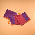 KUMBHA Handloom Tussar Silk Sari - Purple