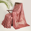 DABU DEER PRINT Tussar Silk Sari - Pink