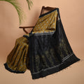 MELATI Handwoven Silk Ikat Saree - Flaxon Yellow