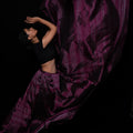 GOONJ Thippa Ikat Handwoven Silk Saree -  Plum