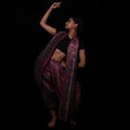 Neer Zari Handwoven Tussar Silk Saree - Wine