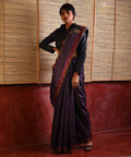DHAAN Handwoven Tussar Silk Saree - Mulberry