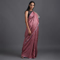 TEER Handwoven Tussar Silk Saree - Rose Pink