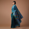 DONGRIA Handwoven Tussar Silk Saree - Blue