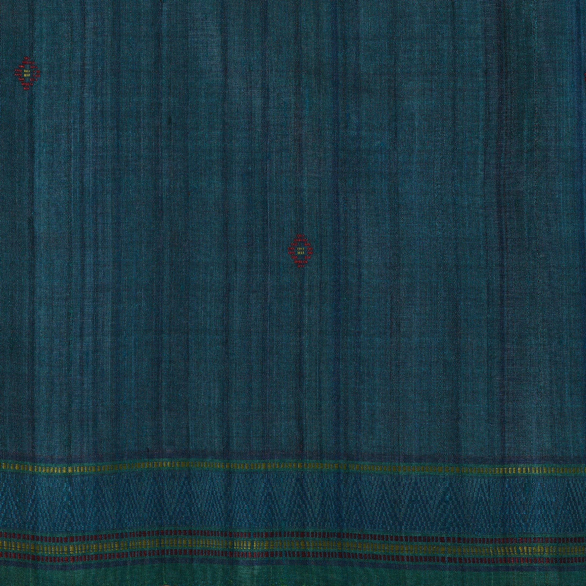 DONGRIA Handwoven Tussar Silk Saree - Blue