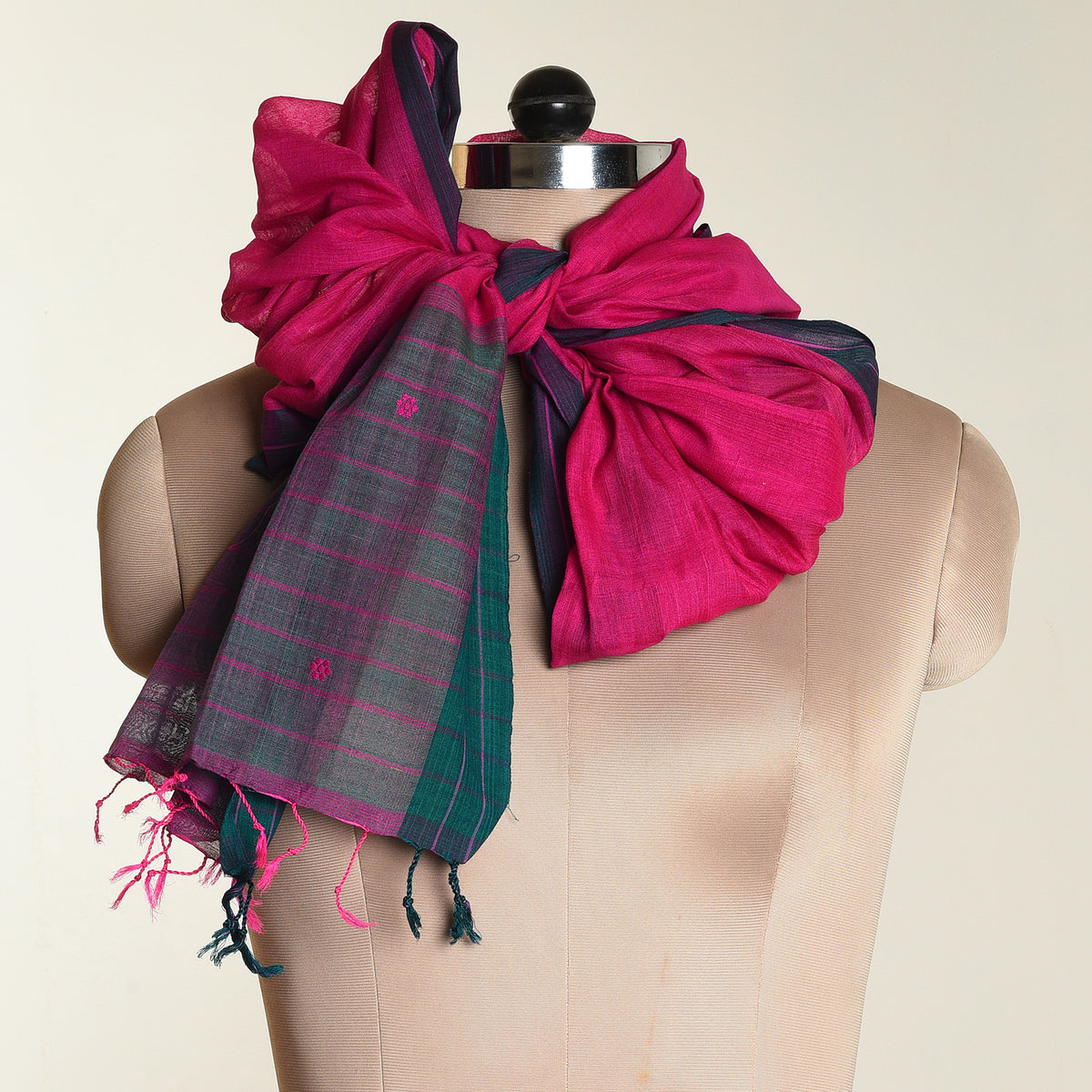 Cotton stoles - Pink blue